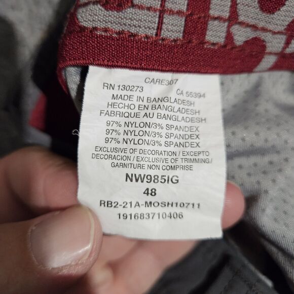 Wrangler Shorts Mens 48 Gray Performance Outdoor Utility Nylon Stretch Pockets - Picture 7 of 7